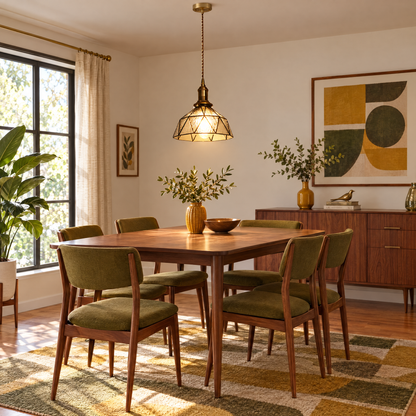 Lavisa - Vintage Stained Glass Pendant Light