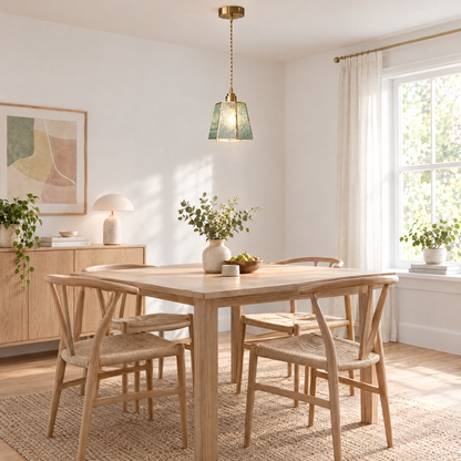 Lavisa - Polygonal Brass and Glass Pendant Light
