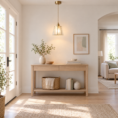 Lavisa - Polygonal Brass and Glass Pendant Light