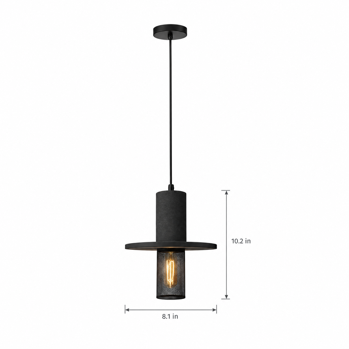 Lavisa - Cement and Mesh Pendant Light