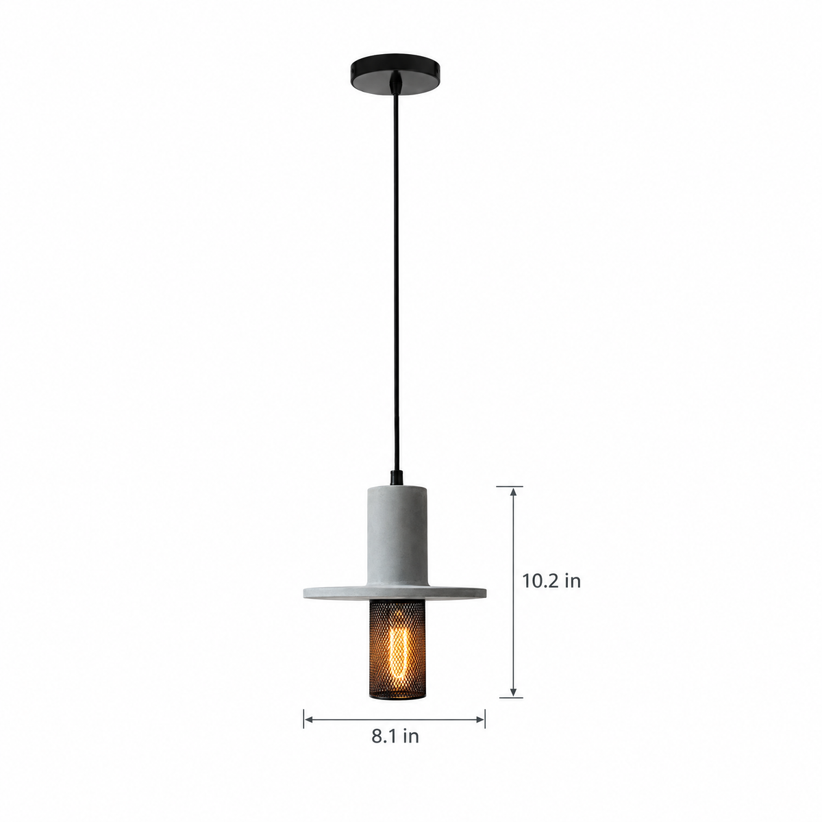 Lavisa - Cement and Mesh Pendant Light