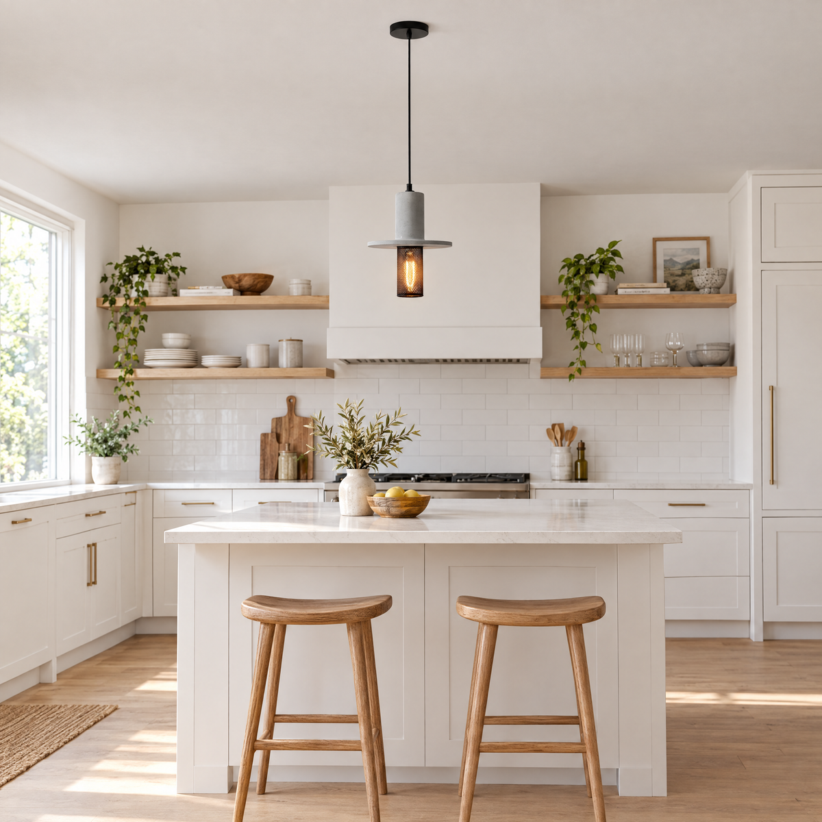 Lavisa - Cement and Mesh Pendant Light