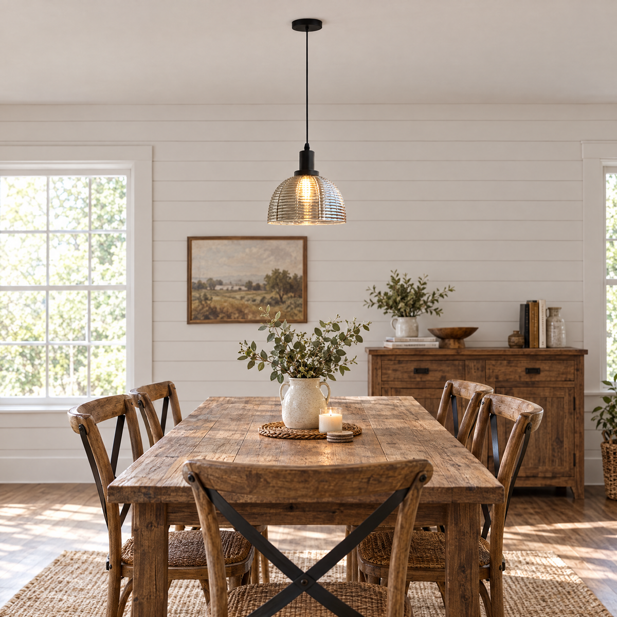 Lavisa - Vintage Glass Dome Pendant Light