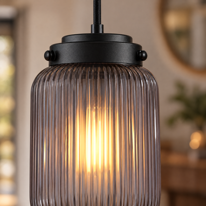 Lavisa - Ribbed Glass Pendant Light