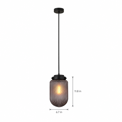 Lavisa - Ribbed Glass Pendant Light
