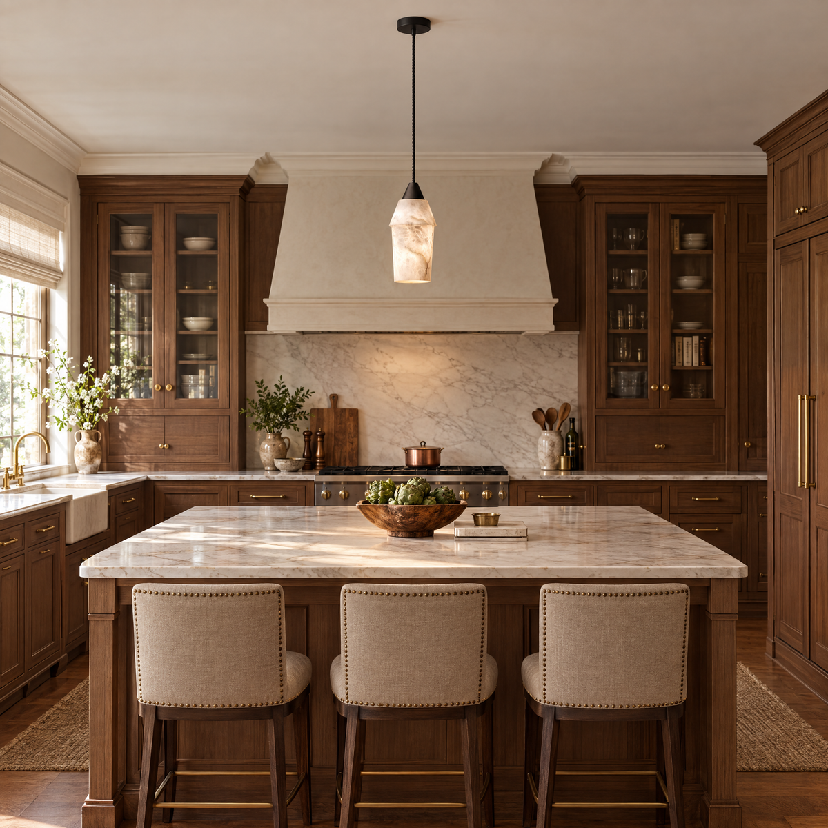 Lavisa - Alabaster Pendant Light for Kitchen Island