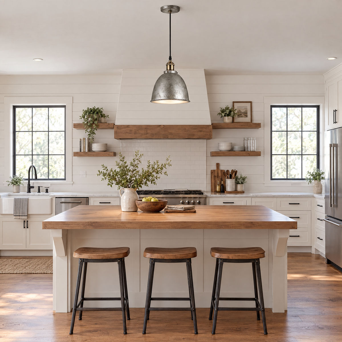 Lavisa - Rustic Metal Dome Pendant Light for Kitchen Island