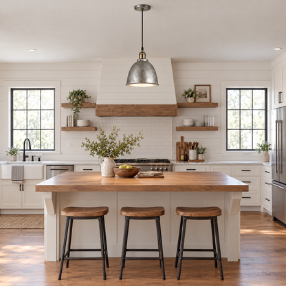 Lavisa - Rustic Metal Dome Pendant Light for Kitchen Island