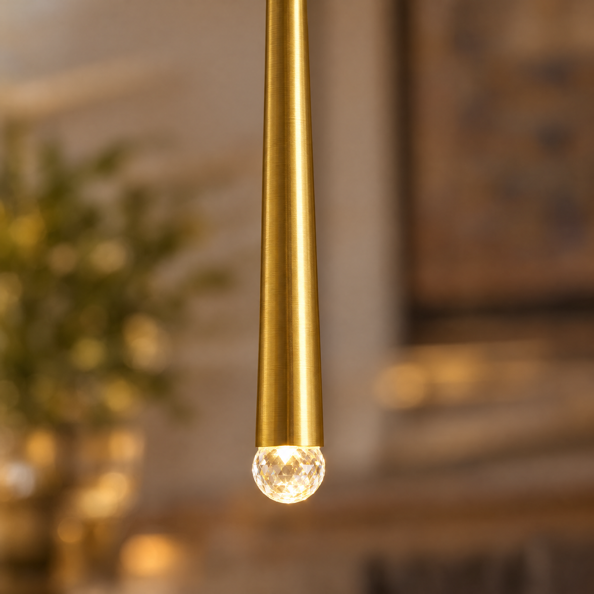 Lavisa - Slim Crystal Cylinder Pendant Light