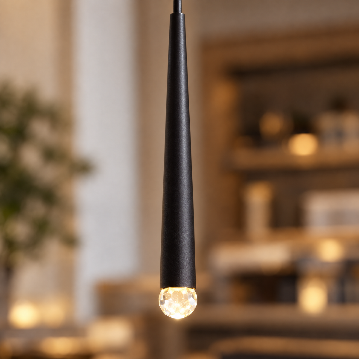 Lavisa - Slim Crystal Cylinder Pendant Light