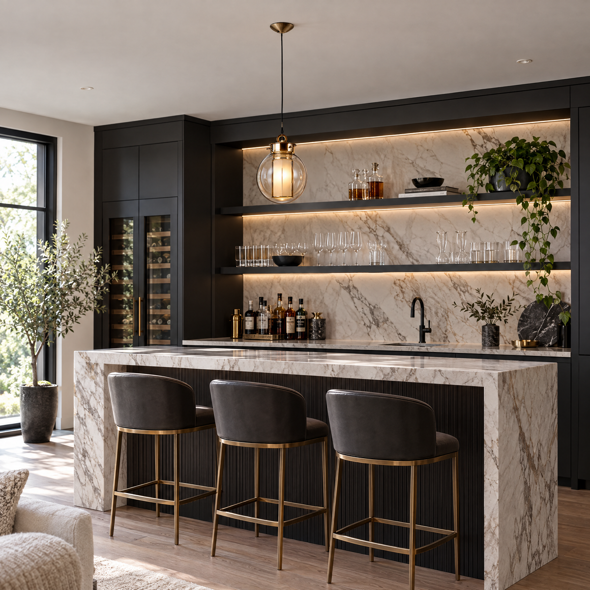 Lavisa - Amber Glass Pendant Light