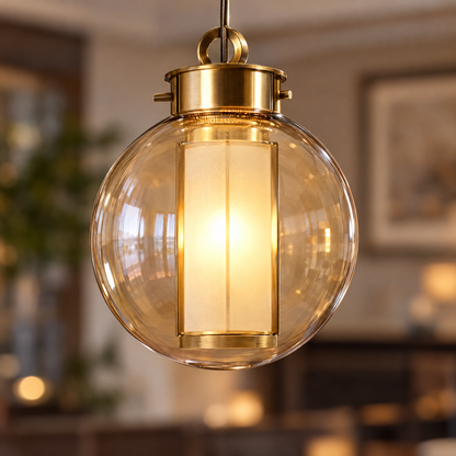 Lavisa - Amber Glass Pendant Light