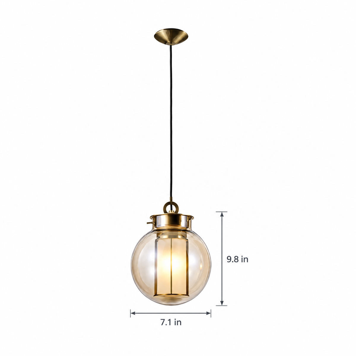 Lavisa - Amber Glass Pendant Light