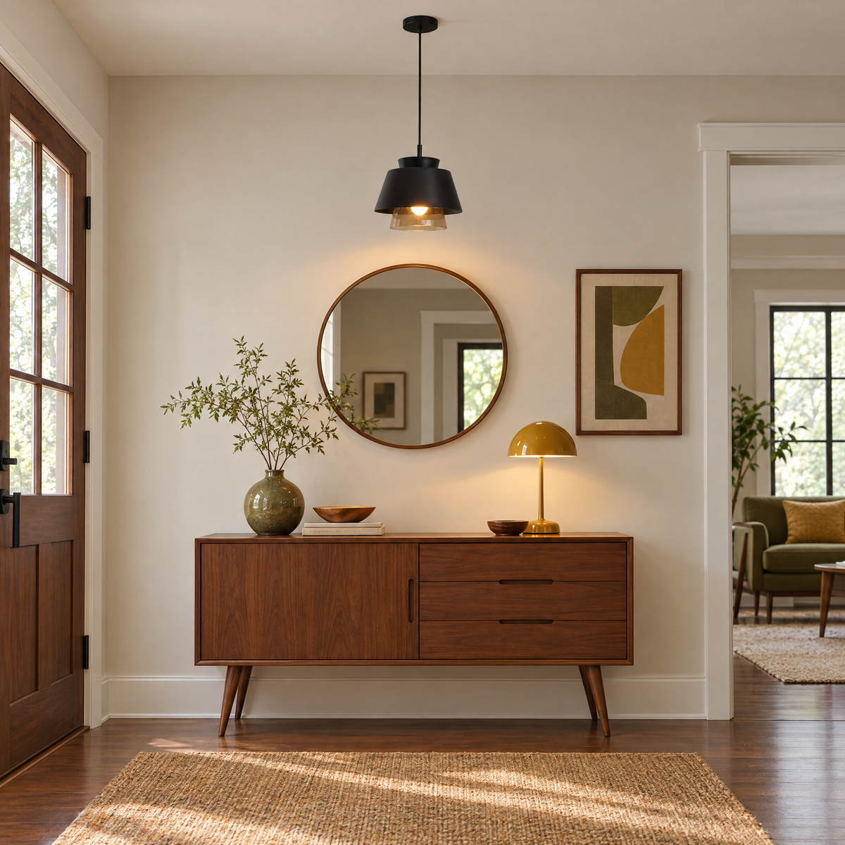 Lavisa - Traditional Glass and Metal Pendant Light