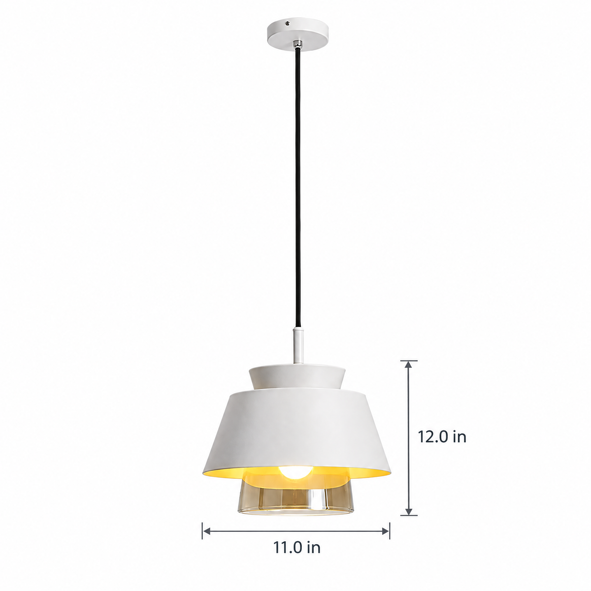 Lavisa - Traditional Glass and Metal Pendant Light