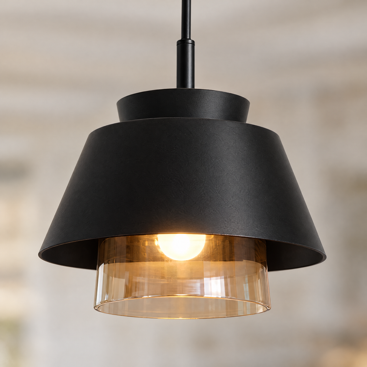 Lavisa - Traditional Glass and Metal Pendant Light