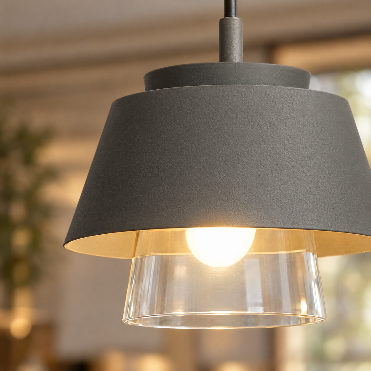 Lavisa - Traditional Glass and Metal Pendant Light