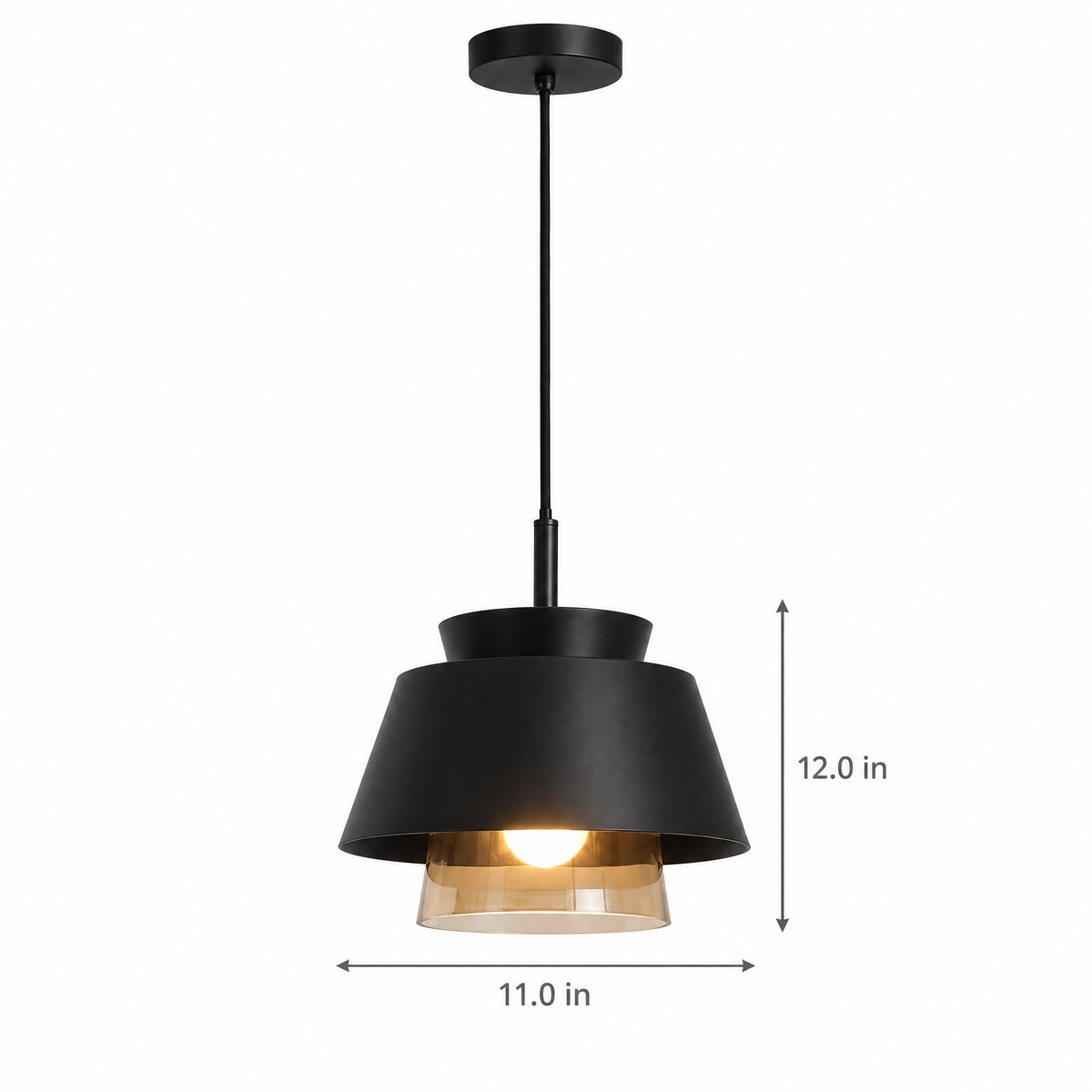 Lavisa - Traditional Glass and Metal Pendant Light