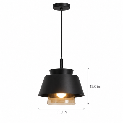 Lavisa - Traditional Glass and Metal Pendant Light
