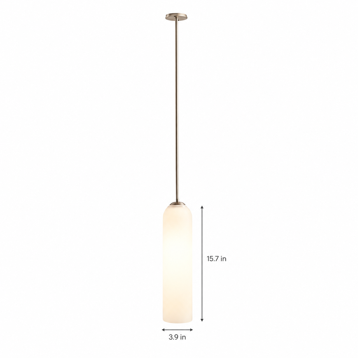 Lavisa - Long Milk Glass Bottle Pendant Light