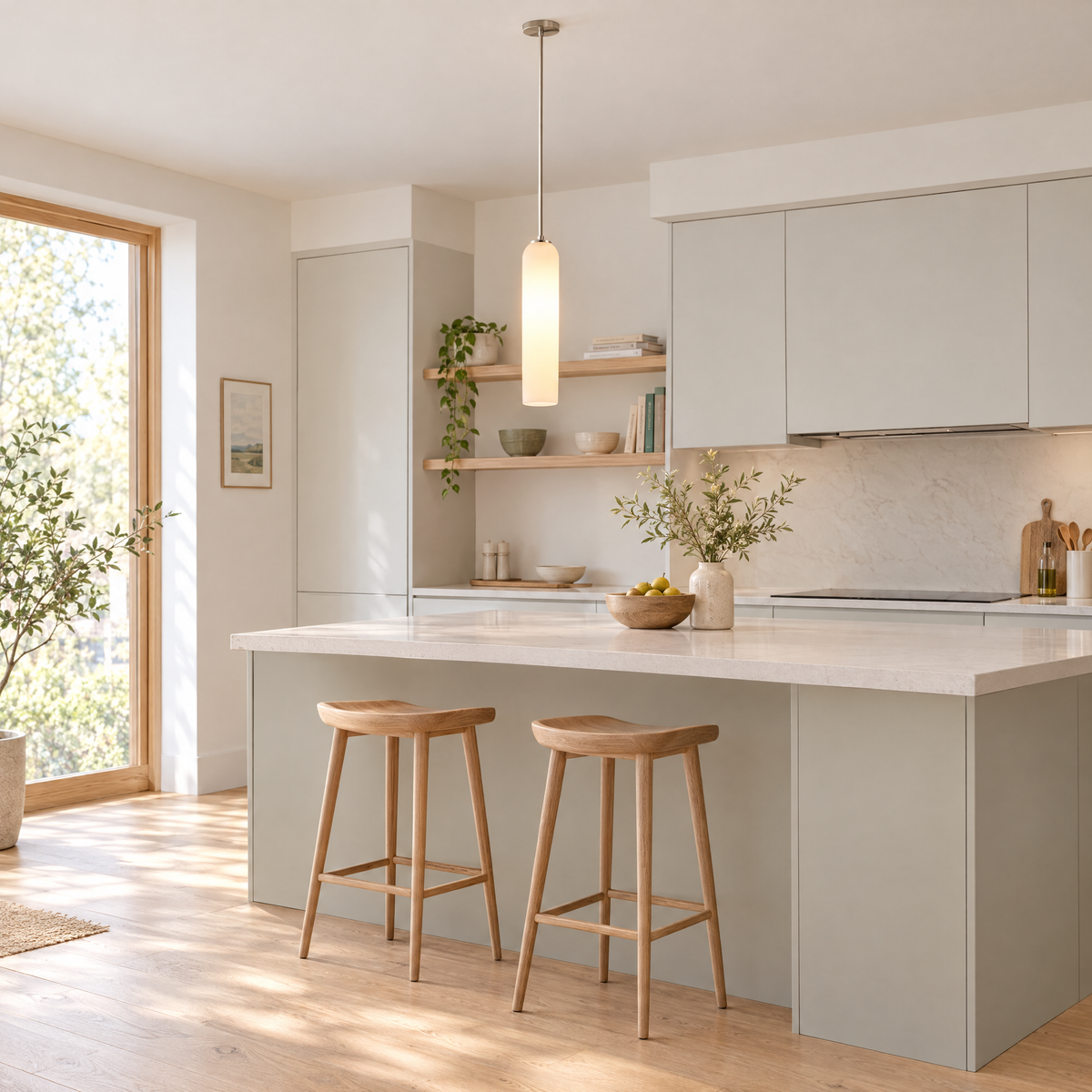 Lavisa - Long Milk Glass Bottle Pendant Light