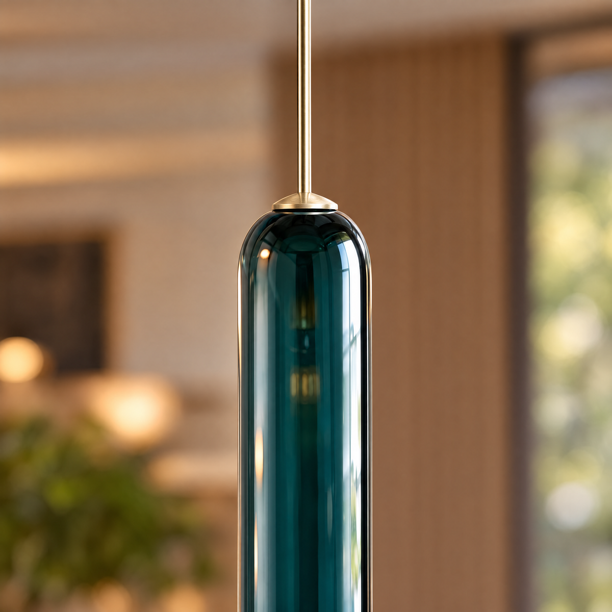 Lavisa - Long Milk Glass Bottle Pendant Light