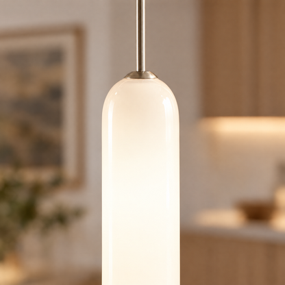 Lavisa - Long Milk Glass Bottle Pendant Light