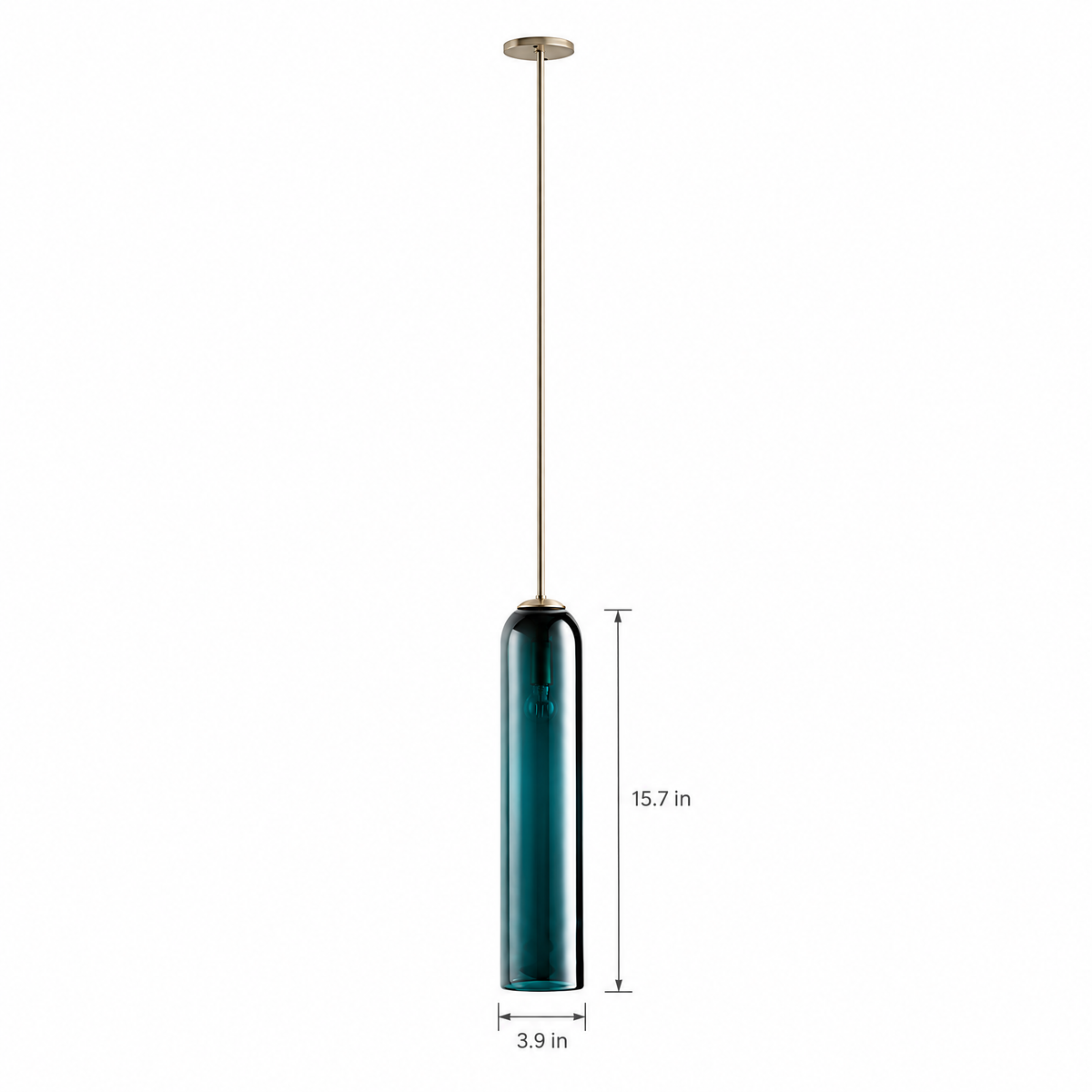 Lavisa - Long Milk Glass Bottle Pendant Light