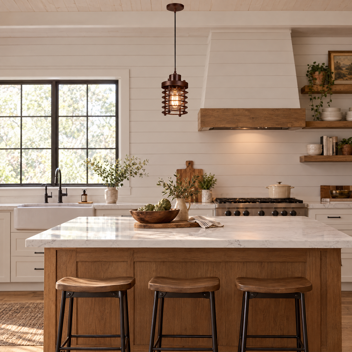 Lavisa - Industrial Metal Cage Pendant Light
