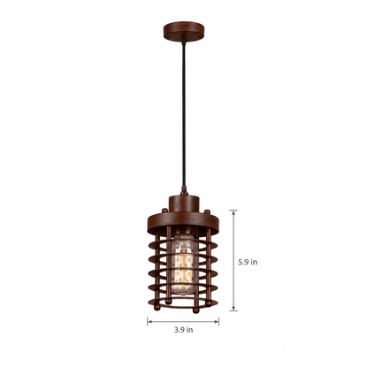 Lavisa - Industrial Metal Cage Pendant Light