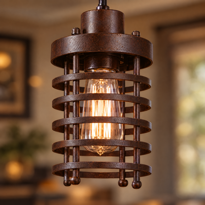 Lavisa - Industrial Metal Cage Pendant Light