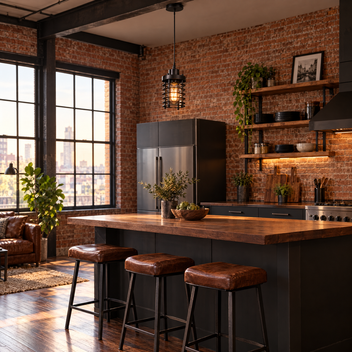 Lavisa - Industrial Metal Cage Pendant Light