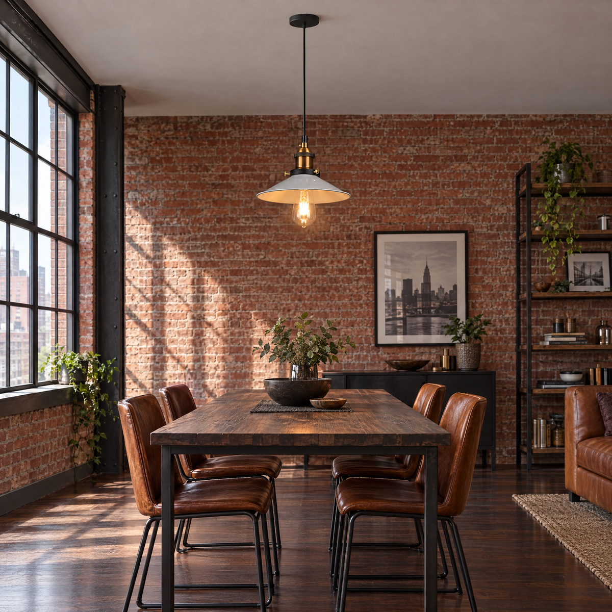 Lavisa - Industrial Metal Cone Pendant Light with Adjustable Wire