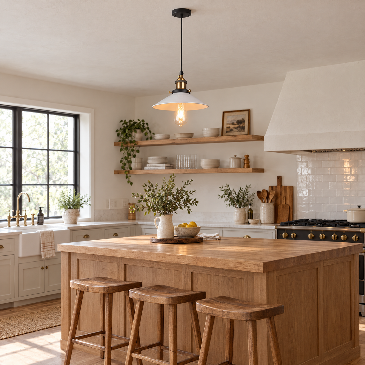 Lavisa - Industrial Metal Cone Pendant Light with Adjustable Wire