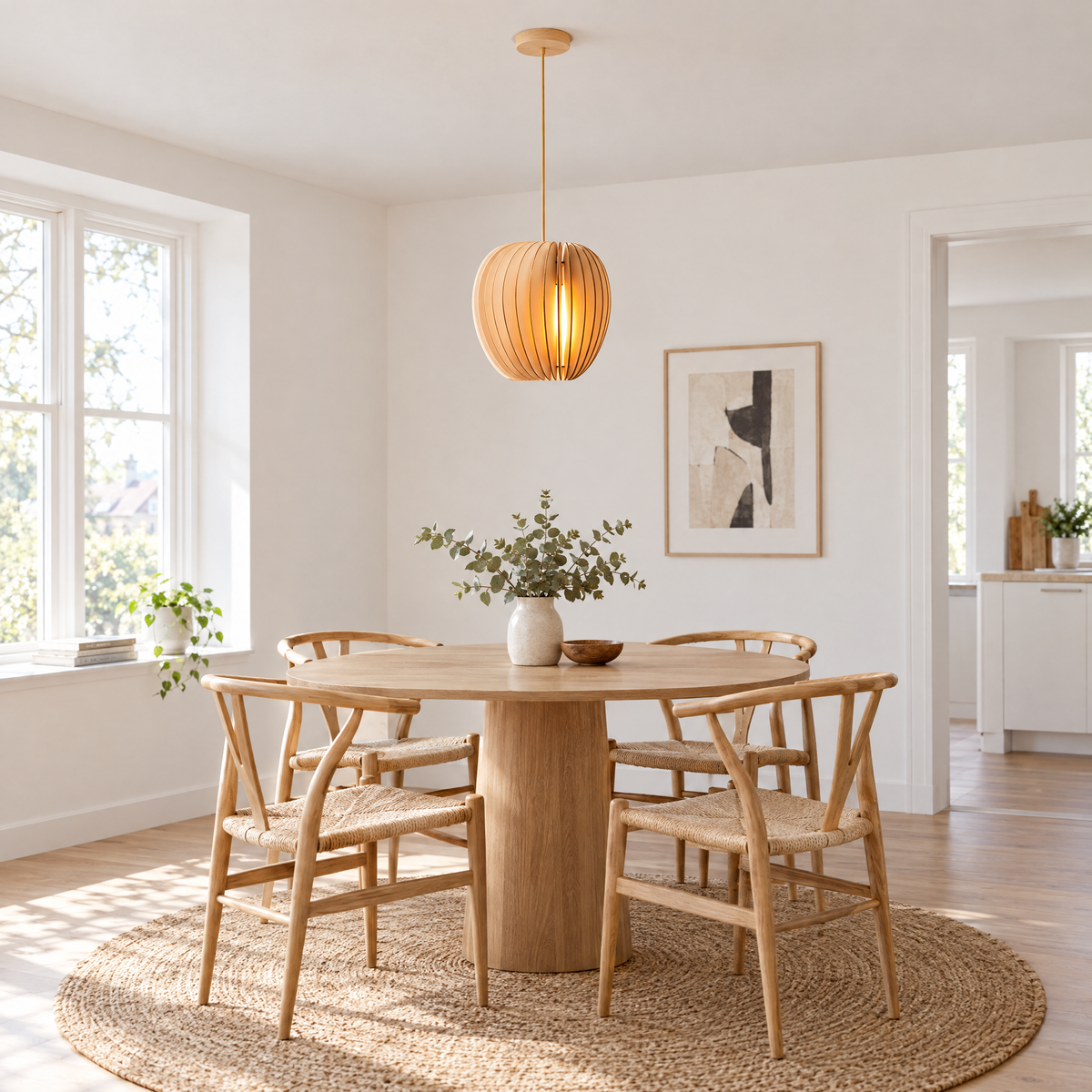 Lavisa - Rustic Handmade Wood Slat Pendant Light
