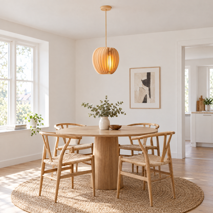 Lavisa - Rustic Handmade Wood Slat Pendant Light