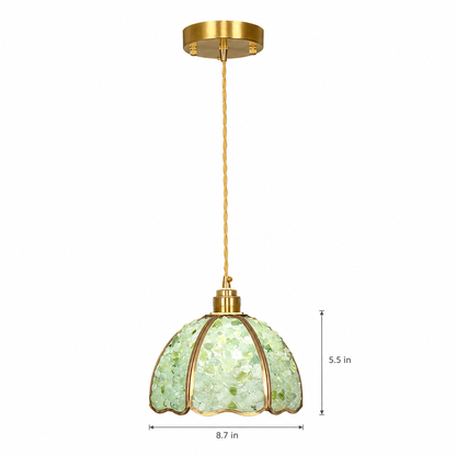 Lavisa - Small Crystal Dome Pendant Light Dimmable Copper Fixture