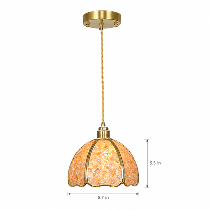 Lavisa - Small Crystal Dome Pendant Light Dimmable Copper Fixture