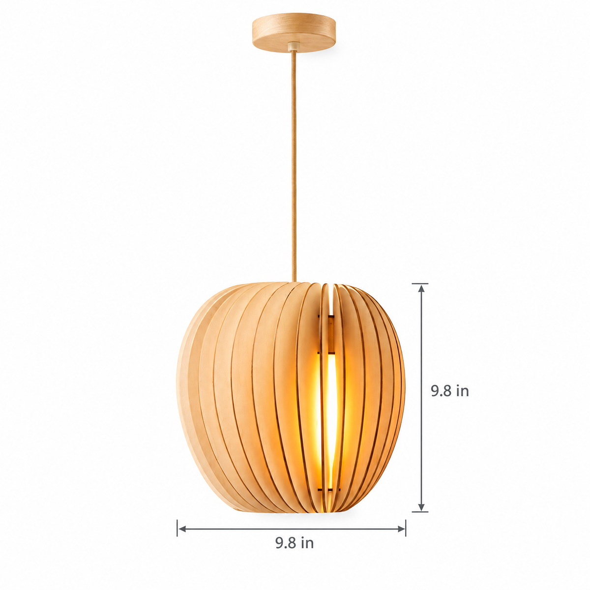 Lavisa - Rustic Handmade Wood Slat Pendant Light