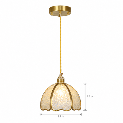 Lavisa - Small Crystal Dome Pendant Light Dimmable Copper Fixture