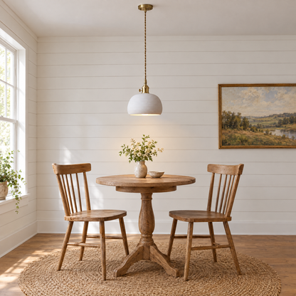 Lavisa - Striped Ceramic Pendant Light with Brass
