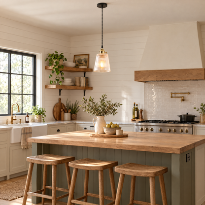 Lavisa - Clear Glass Pendant Light Minimalist Brass Ceiling Lamp