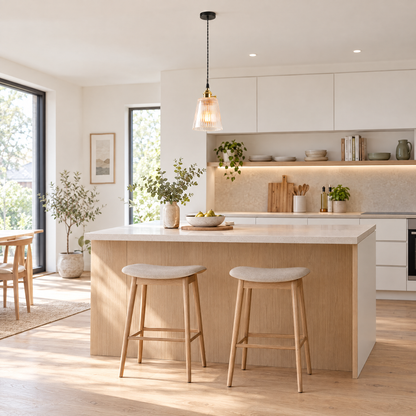 Lavisa - Clear Glass Pendant Light Minimalist Brass Ceiling Lamp