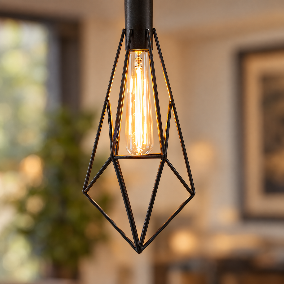 Lavisa - Black Wire Cage Pendant Light