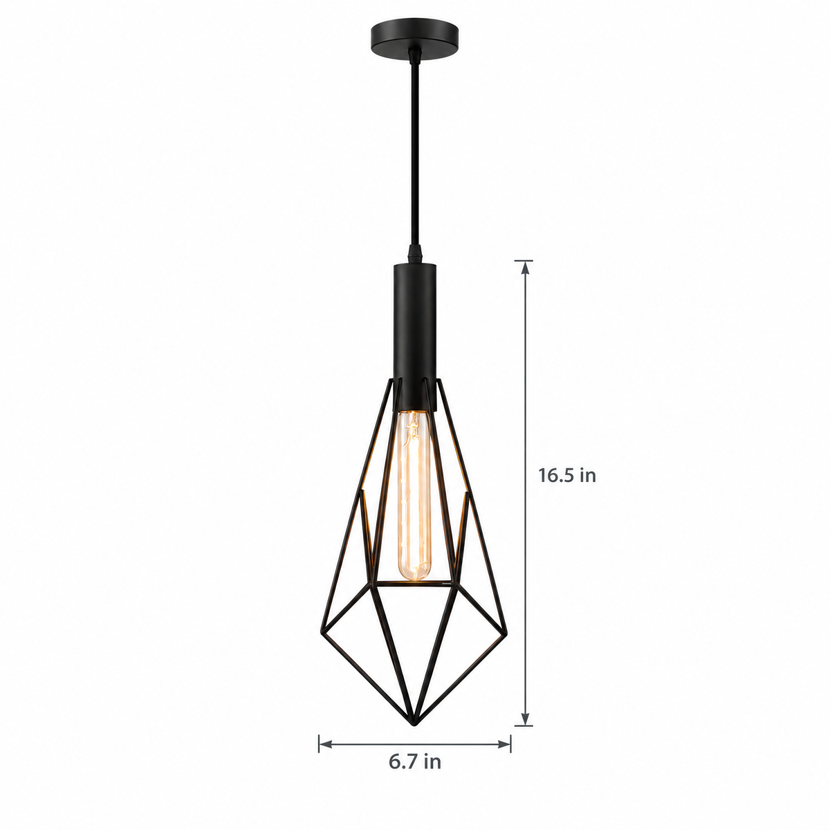 Lavisa - Black Wire Cage Pendant Light