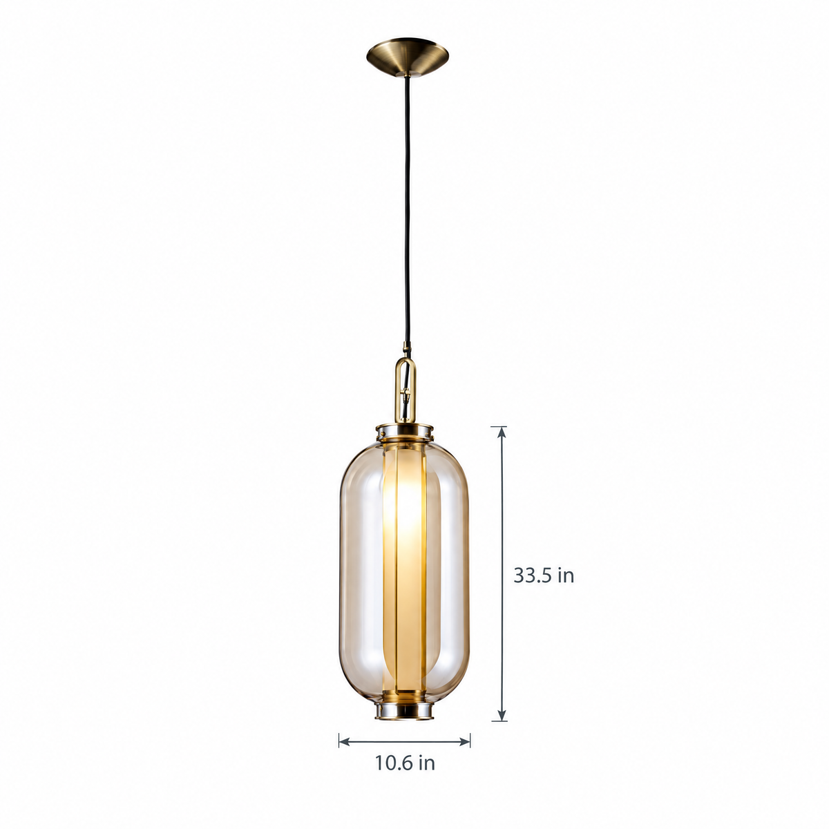 Lavisa - Amber Glass Pendant Light