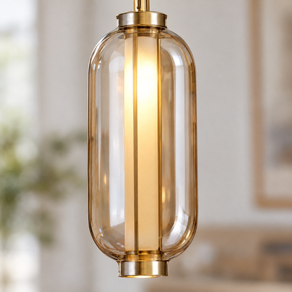 Lavisa - Amber Glass Pendant Light