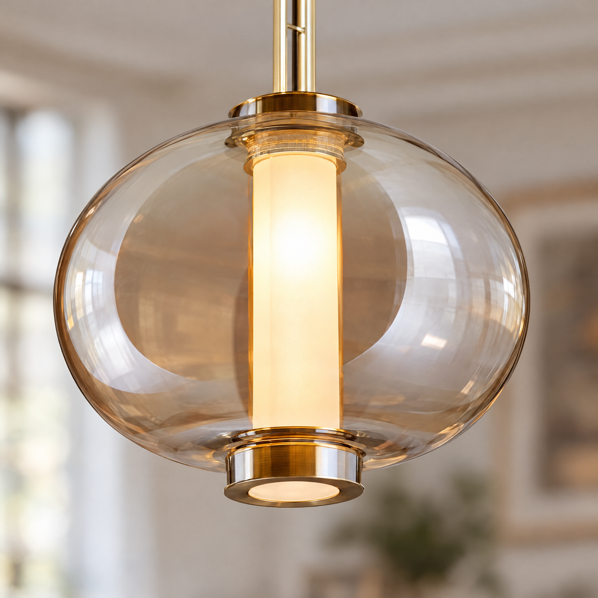 Lavisa - Amber Glass Pendant Light