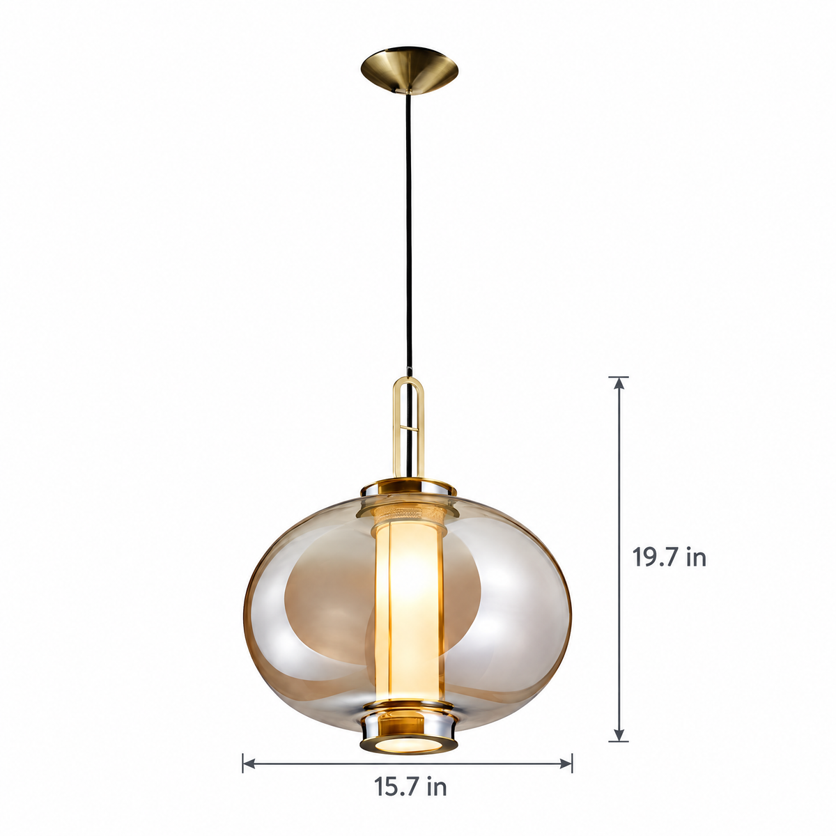 Lavisa - Amber Glass Pendant Light