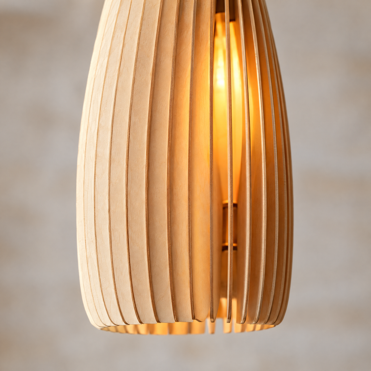 Lavisa - Rustic Handmade Wood Slat Pendant Light